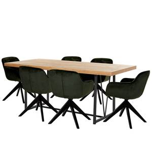 Eettafel Rokk Dine Eikenhouten look/zwart