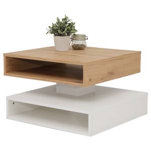 Table basse Shenn Imitation chêne Artisan / Blanc