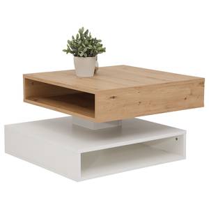 Table basse Shenn Imitation chêne Artisan / Blanc