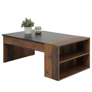 Table basse Spelle Imitation vieux bois / Noir