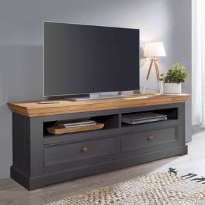 Tv-meubel Ummanz II massief grenenhout - Grenenhout grijs