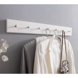 Porte-manteau mural Ummanz Pin massif - Pin blanc