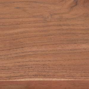 Table en bois massif KAPRA Acacia brun - 200 x 100 cm - Argenté - Forme en U - Épaisseur plateau : 5 cm