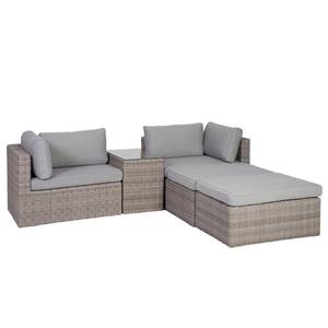 Loungeset Palma (5er-Set) Polyethylen / Polyester - Beige / Grau