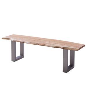 Banc en bois massif KAPRA Acacia brun - Largeur : 160 cm - Argenté - Forme en U