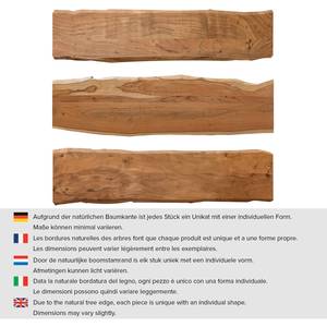 Banc en bois massif KAPRA Acacia brun - Largeur : 160 cm - Métal vintage - Forme en X