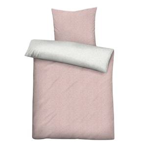 Beddengoed Melange-Flanel 0840500 melange/flanel - Roze - 155x200cm + kussen 80x80cm