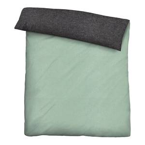 Beddengoed Melange-Flanel 0840500 melange/flanel - Pastelgroen - 155x220cm + kussen 80x80cm