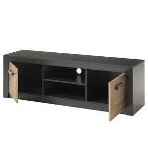 Meuble TV Bozel Marron - Gris - Bois manufacturé - 153 x 49 x 43 cm