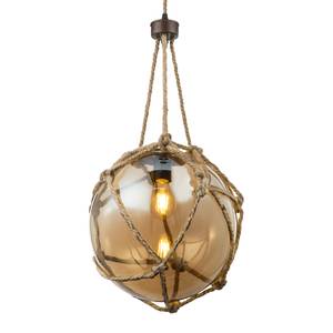 Hanglamp Tiko III transparant glas/ijzer - 1 lichtbron