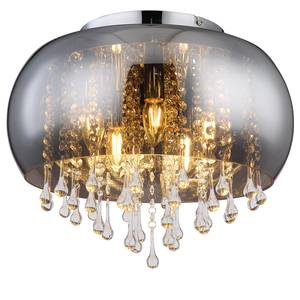 Plafondlamp Kalla I rookglas/chroom - 5 lichtbronnen