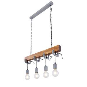 Suspension Wixom I Fer / Pin massif - 4 ampoules