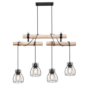 Suspension Mina I Fer / Eucalyptus massif - 4 ampoules