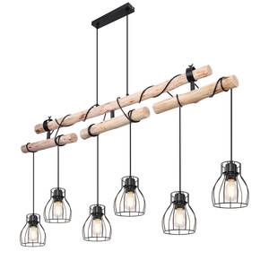 Suspension Mina II Fer / Eucalyptus massif - 6 ampoules