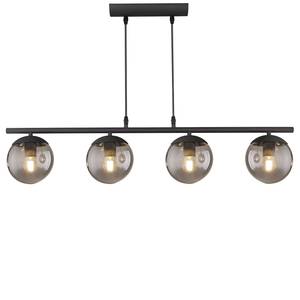 Hanglamp Blama I rookglas/ijzer - 4 lichtbronnen