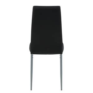 Gestoffeerde stoel Winsted kunstleer/staal - Zwart - 2-delige set