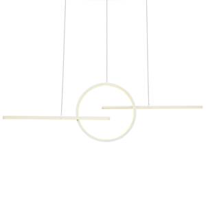 Suspension Barral Plexiglas / Fer - 1 ampoule - Blanc