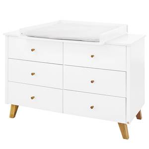 Commode à langer Pan, xl Blanc - Bois manufacturé - 140 x 101 x 78 cm