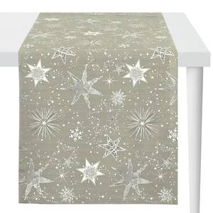 Chemin de table 3624 Polyester / Viscose - Gris / Argenté - 48 x 140 cm