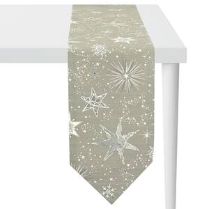 Chemin de table 3624 Polyester / Viscose - Gris / Argenté - 24 x 175 cm