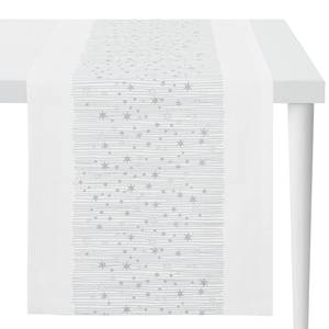 Tischläufer 3626 Polyester / Viskose - Weiß / Silber