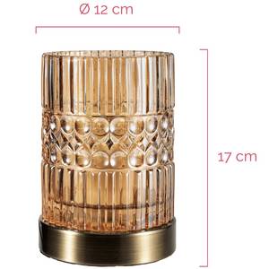 Tafellamp Crystal Elegance glas/messing - 1 lichtbron