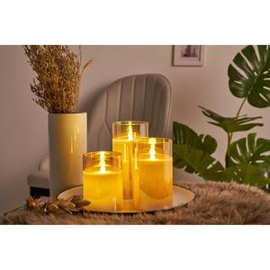 Bougies en cire Classy Golden (lot de 3) Cire / Verre - 3 ampoules