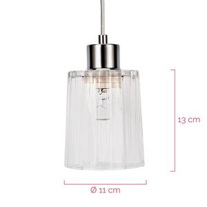 Suspension Gleaming White Verre / Aluminium - 1 ampoule