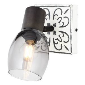 Wandlamp Tolosa rookglas / ijzer - 1 lichtbron