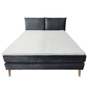 Lit boxspring Hometown Gris foncé - 160 x 200cm