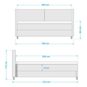 Boxspring Hometown Beige - 180 x 200cm