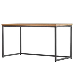 Tables basses Flox (lot de 2) Placage en bois véritable / Métal -Chêne / Noir