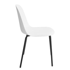 Chaises Borny I (lot de 2) Matière plastique - Fer - Blanc