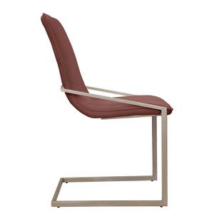 Chaises cantilever Lezan II (lot de 2) Velours / Fer - Marron rouille