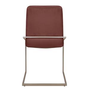 Chaises cantilever Lezan II (lot de 2) Velours / Fer - Marron rouille