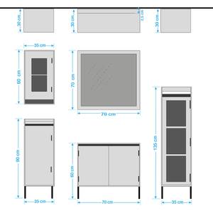 Badezimmerset Marble VII (5-teilig) Mango massiv - Mango / Marmor Weiß