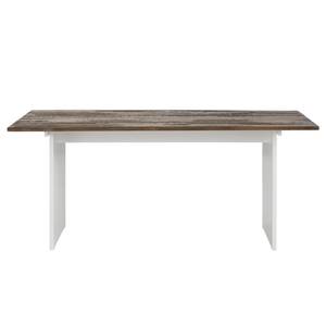 Table Nesle Pin / Blanc - Largeur : 180 cm