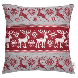 Housse de coussin Nordic Deer Tissu mélangé - Rouge