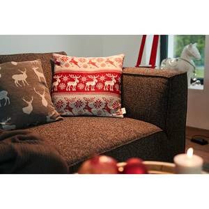 Housse de coussin Nordic Deer Tissu mélangé - Rouge