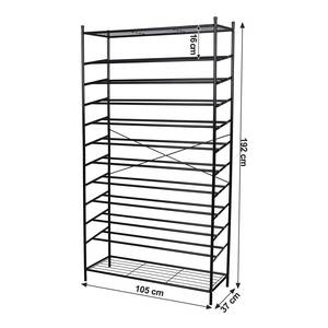 Schoenenrek Varzay metaal - zwart
