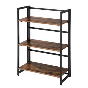 Open kast Long Pine bruin/zwart - Hoogte: 93 cm