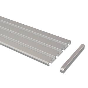 Rail coulissant Nybro (3-4 coulisses) Gris argenté - Largeur : 120 cm