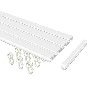 Rail coulissant Husby (3-4 coulisses) Blanc - Largeur : 160 cm