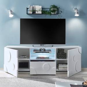 Meuble TV Roubia II Blanc brillant