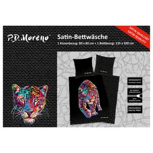 Bettwäsche Panther Baumwolle - Mehrfarbig - 135 x 200 cm + Kissen 80 x 80 cm