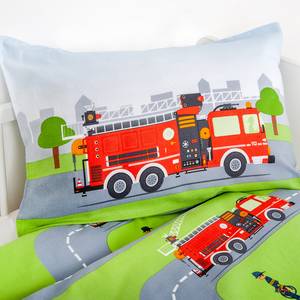 Parure de lit enfant Pompiers I Coton - Multicolore