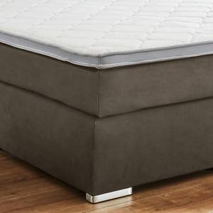 Lit boxspring Bentota Marron - En partie en bois massif - 200 x 110 x 215 cm