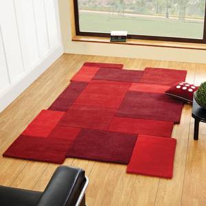 Tapis en laine Collage Laine - Rouge - 200 x 290 cm