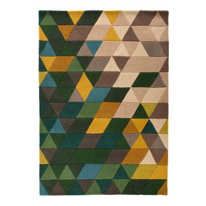 Wollen vloerkleed Prism II wol - groen/meerdere kleuren - 120 x 170 cm