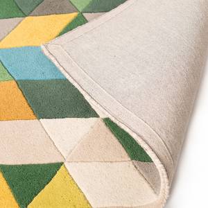 Tapis en laine Prism II Laine - Vert / Multicolore - 80 x 150 cm